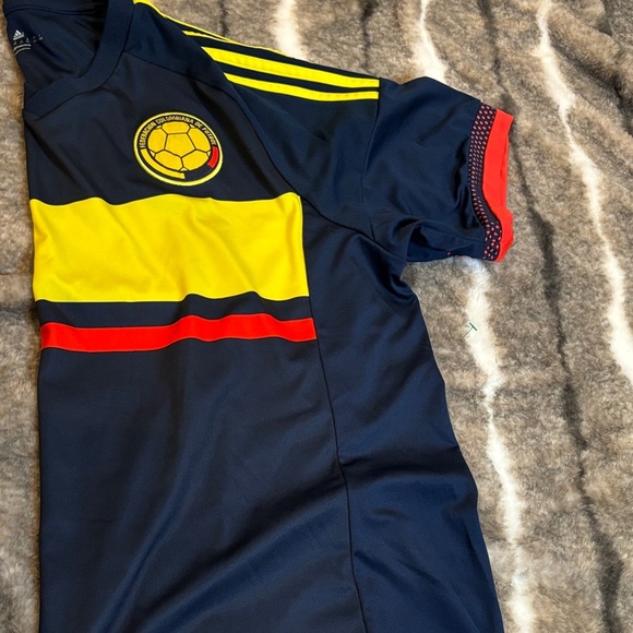 Adidas Navy Soccer Jersey with Yellow and Red Stripes - Picture 5 of 6